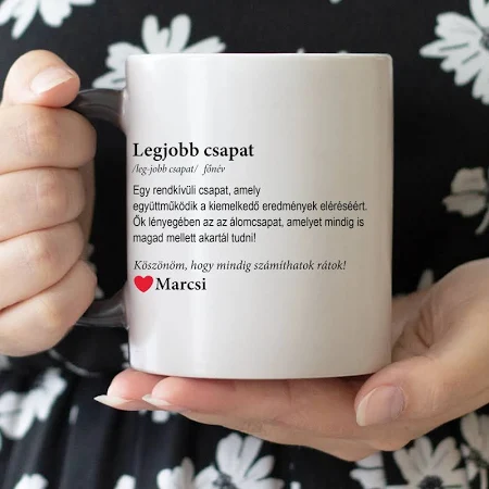 Csapatbögre ajándék